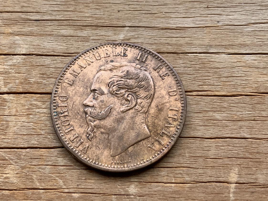 Italy 10 Centesimi High Grade 1867 coin C3710